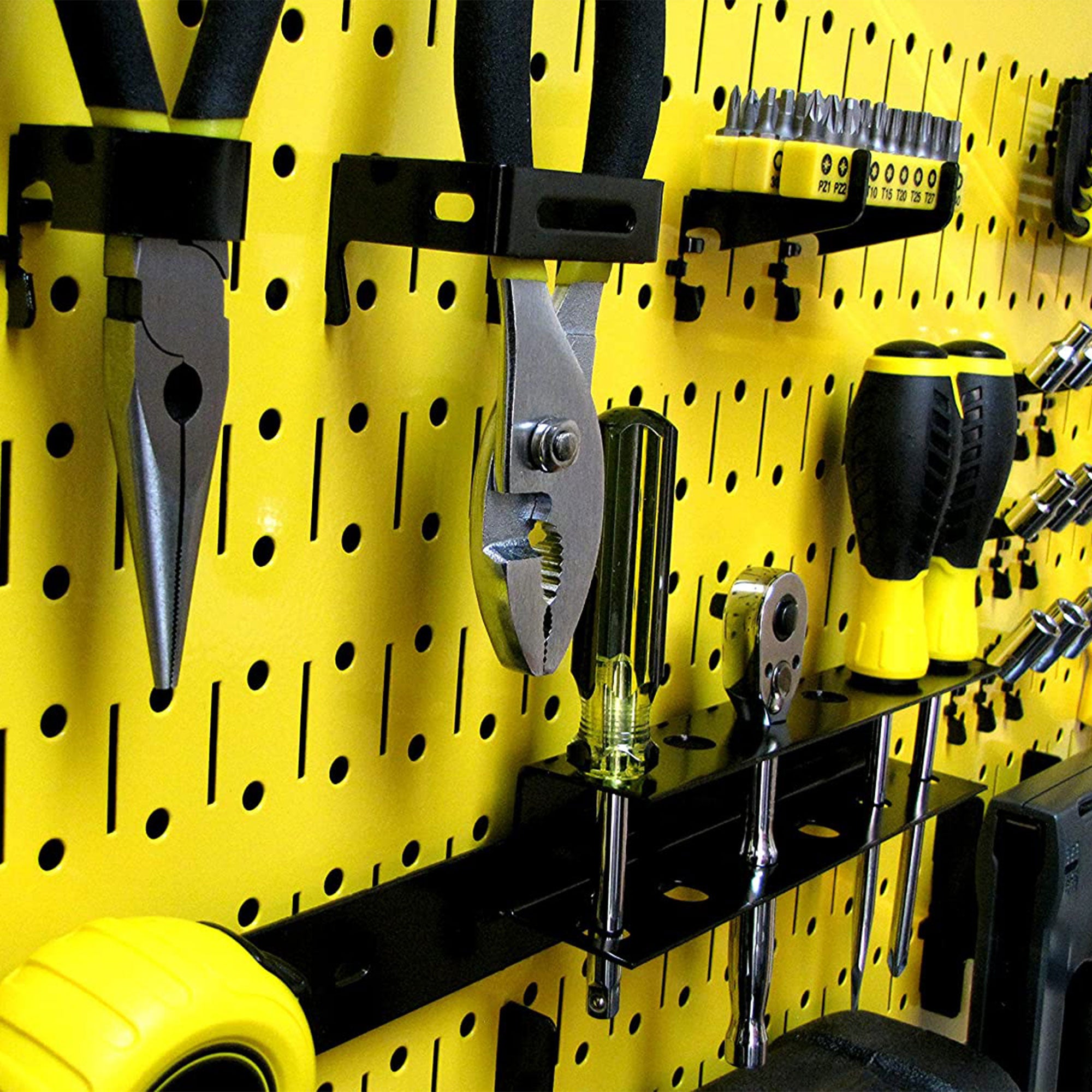 Wall Control 32"x16" Horizontal Pegboard Tool Organizer, Yellow (2 Pack) (Used)