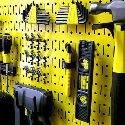 Wall Control 32"x16" Horizontal Pegboard Tool Organizer, Yellow (2 Pack) (Used)