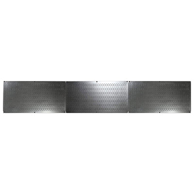 Wall Control 32"x16" Horizontal Pegboard Garage Tool Organizer, Silver (3 Pack) - VMInnovations