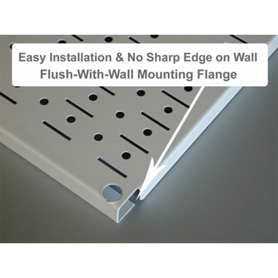 32"x16" Horizontal Pegboard Garage Tool Organizer, Silver (3 Pack) (Open Box)