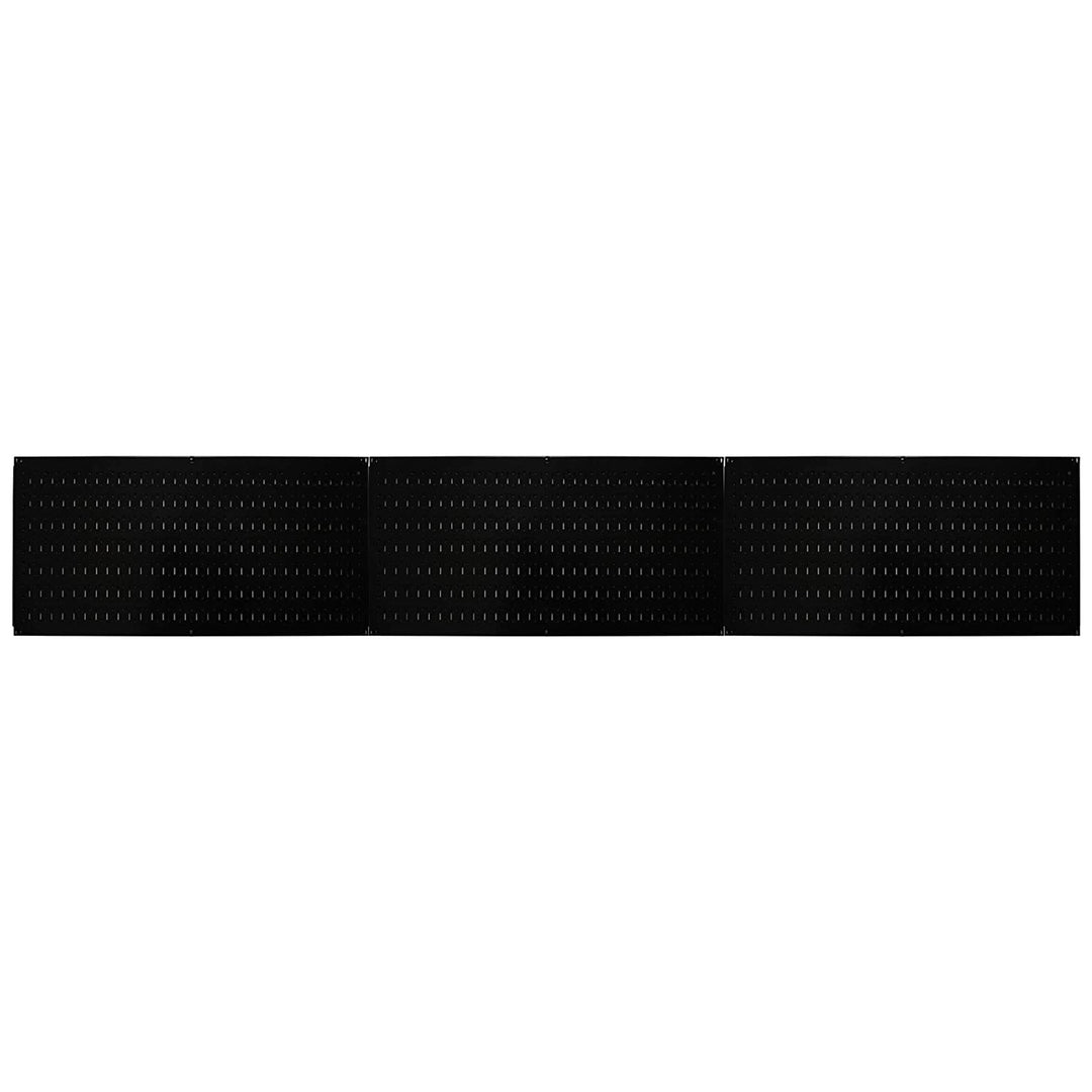 Wall Control 32" x 16" Horizontal Pegboard Garage Tool Organizer, Black (3 Pack)