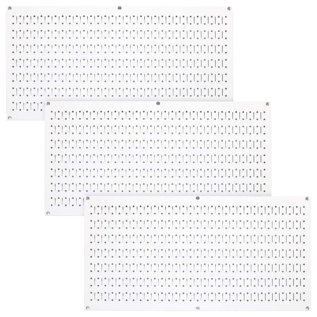 Wall Control 32" x 16" Horizontal Pegboard Tool Organizer, White (3 Pack) (Used)