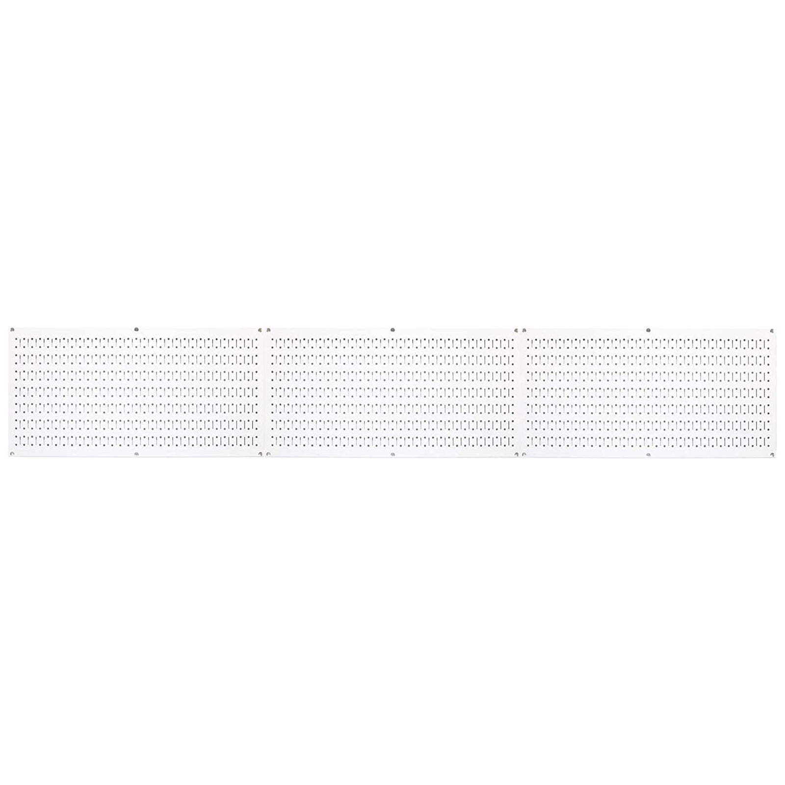 Wall Control 32" x 16" Horizontal Pegboard Garage Tool Organizer, White (3 Pack) - VMInnovations