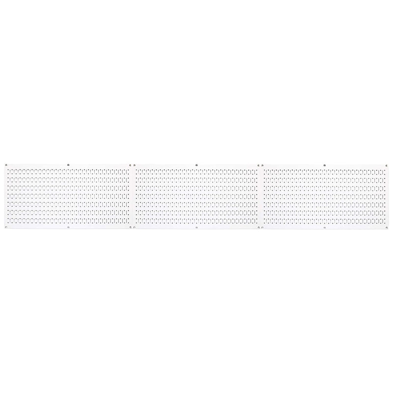 32" x 16" Horizontal Pegboard Garage Tool Organizer, White (3 Pack) (Open Box)