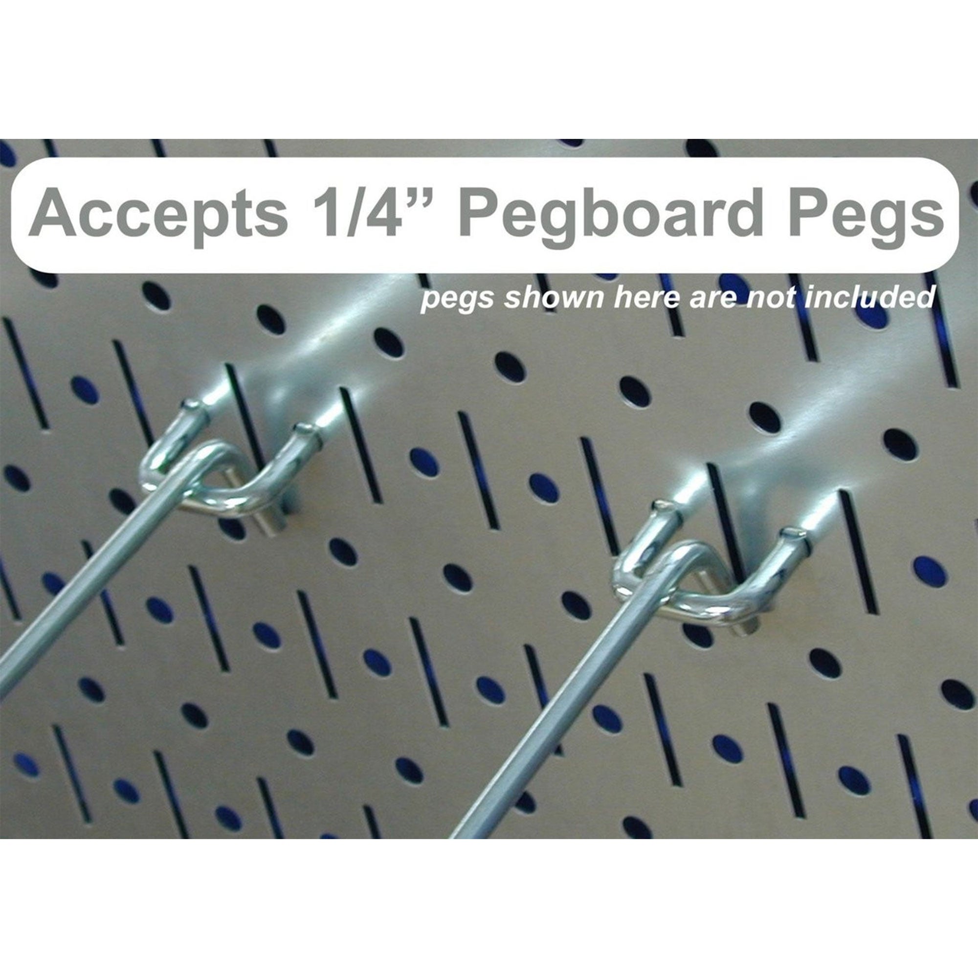 32" x 16" Horizontal Pegboard Garage Tool Organizer, White (3 Pack) (Open Box) - VMInnovations