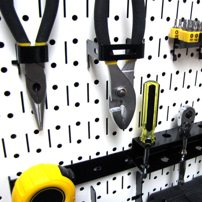 32" x 16" Horizontal Pegboard Garage Tool Organizer, White (3 Pack) (Open Box) - VMInnovations