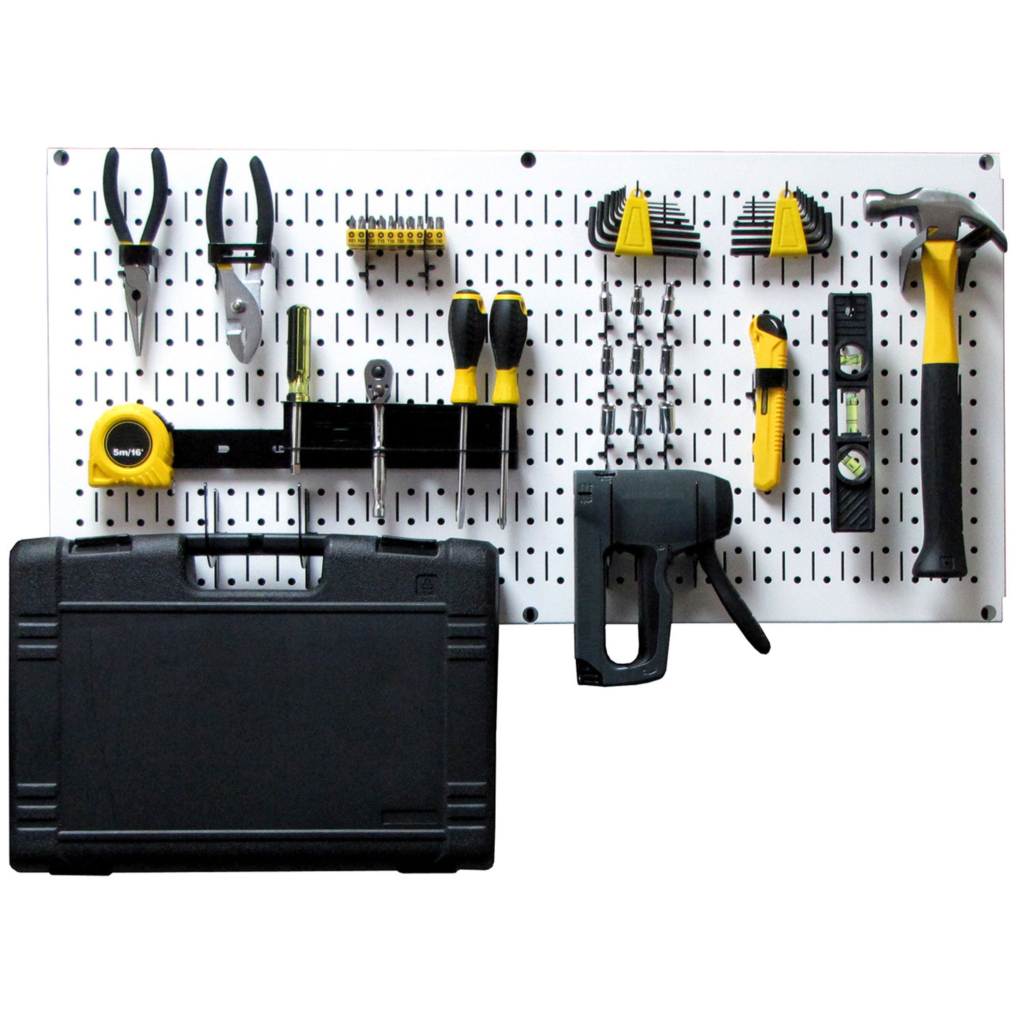 32" x 16" Horizontal Pegboard Garage Tool Organizer, White (3 Pack) (Open Box) - VMInnovations