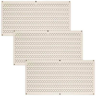 Wall Control 32" x 16" Horizontal Pegboard Garage Tool Organizer, Beige (3 Pack)