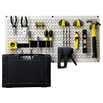 Wall Control 32"x16" Pegboard Garage Tool Organizer, Beige (3 Pack) (Open Box)
