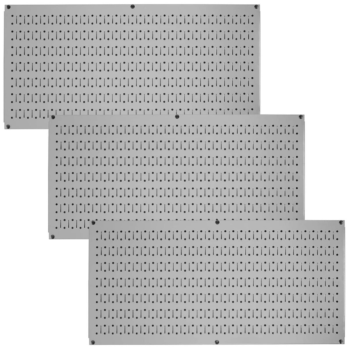 32" x 16" Horizontal Pegboard Garage Tool Organizer, Gray (3 Pack) (Open Box)