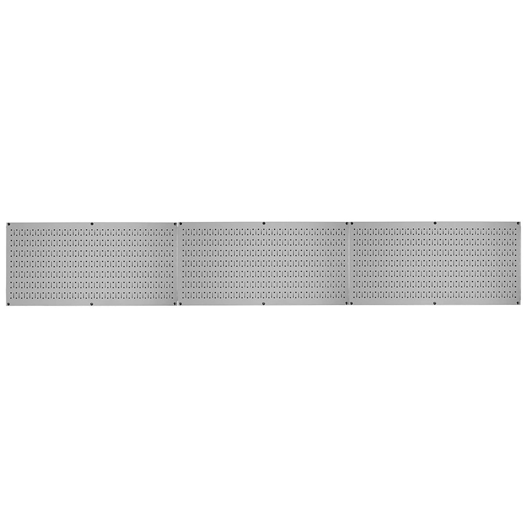 Wall Control 32" x 16" Horizontal Pegboard Garage Tool Organizer, Gray (3 Pack)