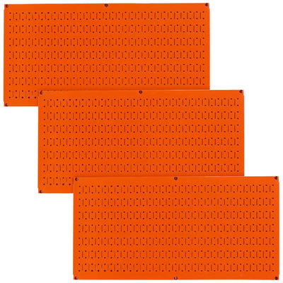 Wall Control 32" x 16" Horizontal Pegboard Organizer, Orange (3 Pk) (Open Box)