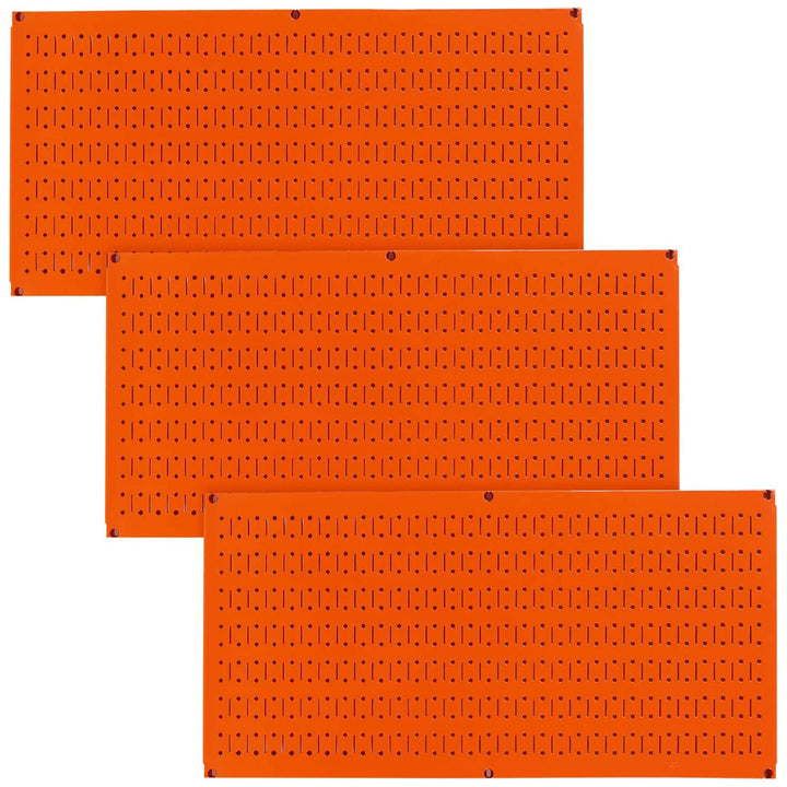 Wall Control 32" x 16" Horizontal Pegboard Organizer, Orange (3 Pk) (Open Box)