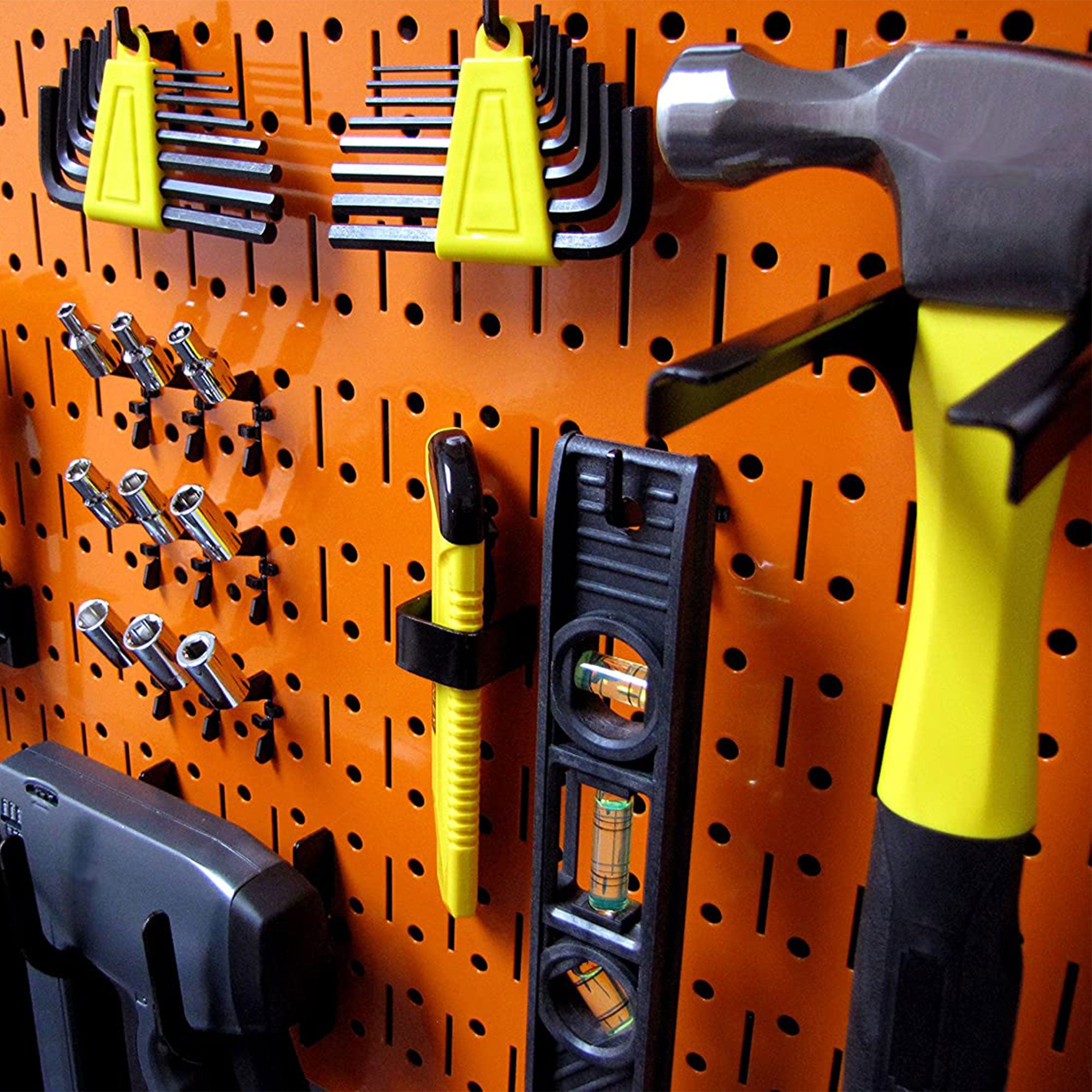Wall Control 32" x 16" Horizontal Pegboard Organizer, Orange (3 Pk) (Open Box) - VMInnovations