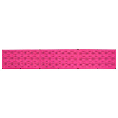 Wall Control 32" x 16" Horizontal Pegboard Garage Tool Organizer, Pink (3 Pack)