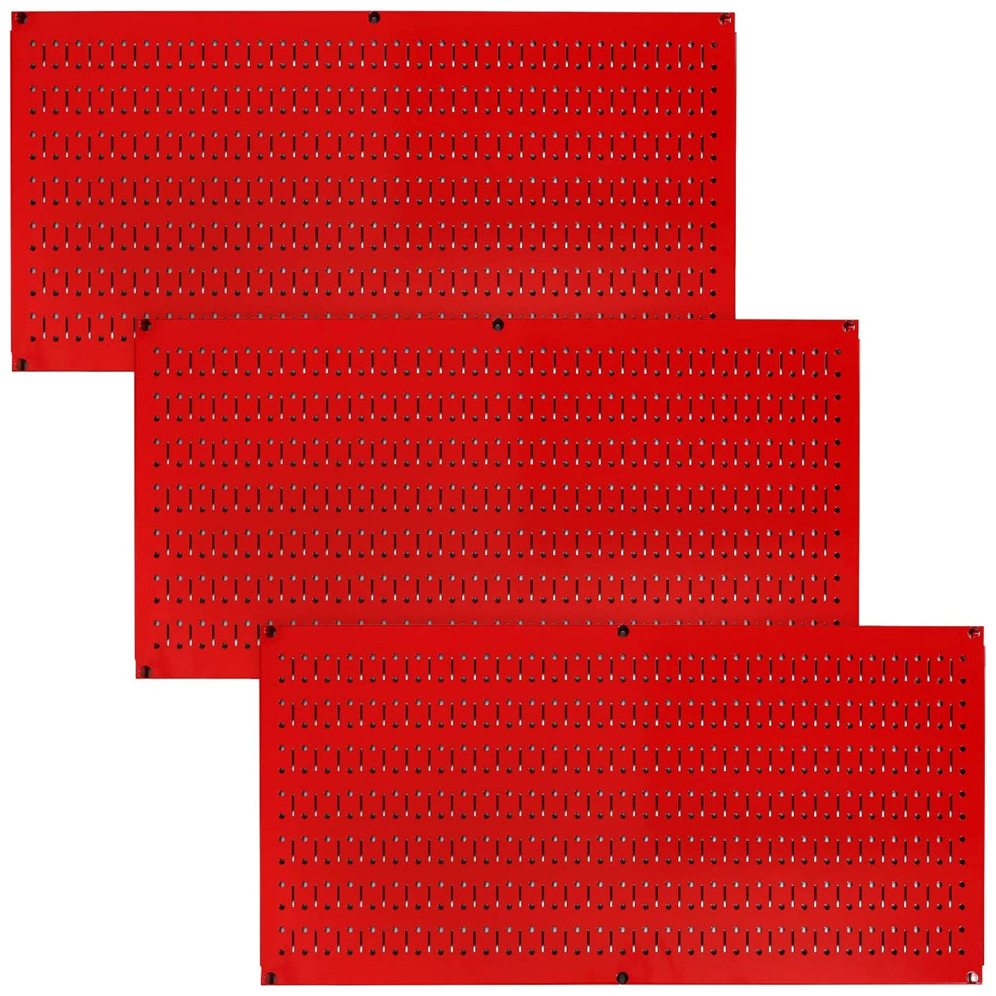 Wall Control 32x16" Horizontal Pegboard Tool Organizer, Red (3 Pack) (Open Box) - VMInnovations