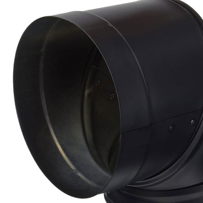 DuraVent DuraBlack 6" Drip Free Single Wall 90 Degree Elbow Stove Pipe, Black - VMInnovations