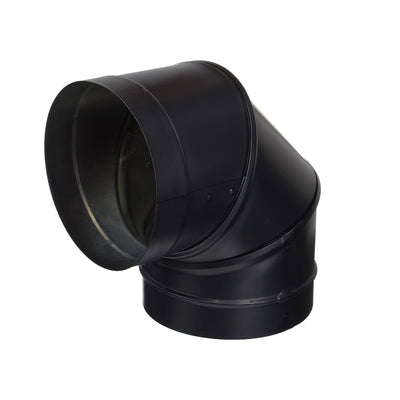 DuraVent 6" Drip Free Single Wall 90 Degree Elbow Stove Pipe, Black (Open Box)