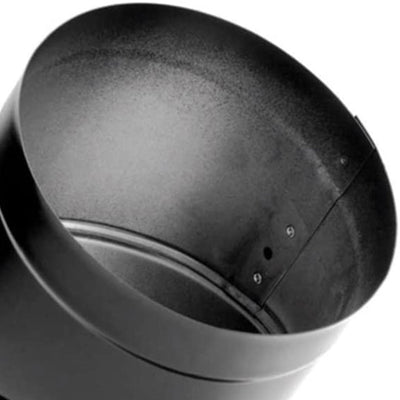 DuraVent DuraBlack 6" Stainless Steel Single Wall 45 Degree Elbow Stove Pipe - VMInnovations