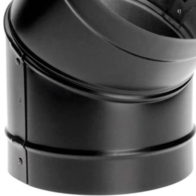 DuraVent  6" Drip Free Single Wall 45 Degree Elbow Stove Pipe, Black (Open Box)