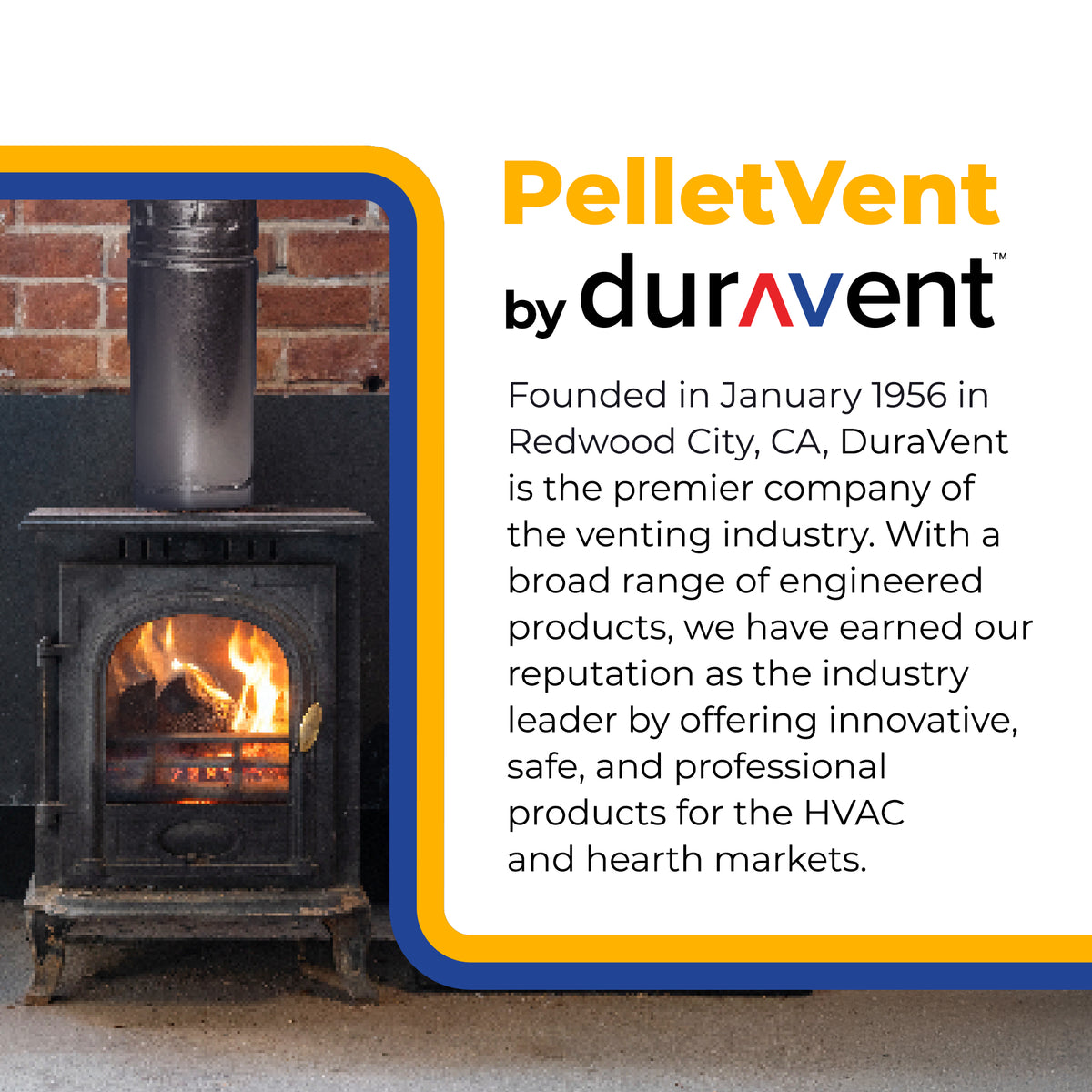DuraVent PelletVent 36" L x 3" D Double Wall Straight Steel Stove Pipe(Open Box)