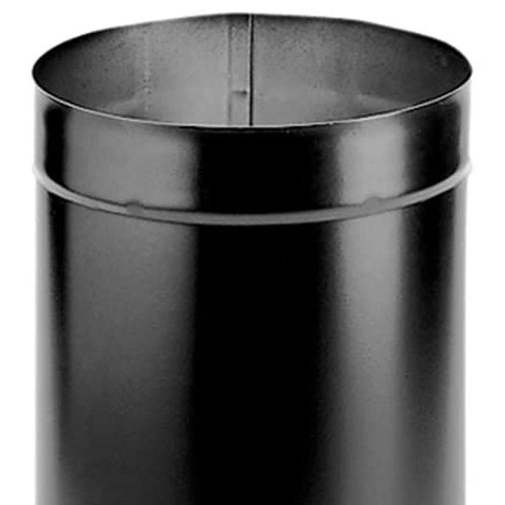 DuraVent DuraBlack 6DBK-12 6 Inch Steel Single Wall Interior Stove Pipe, Black