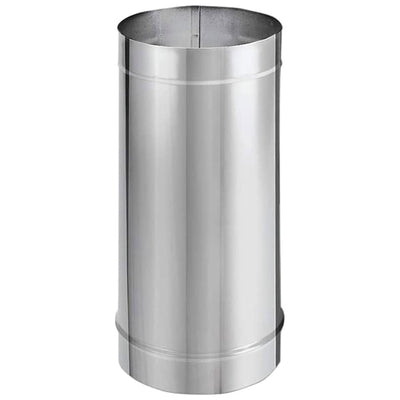 DuraVent DuraBlack 24" x 8" Diameter Single Wall Stainless Steel Stove Pipe