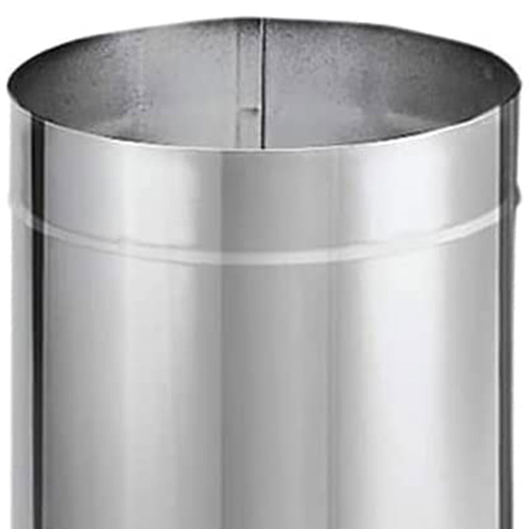 DuraVent DuraBlack 24" x 8" Diameter Single Wall Stainless Steel Stove Pipe