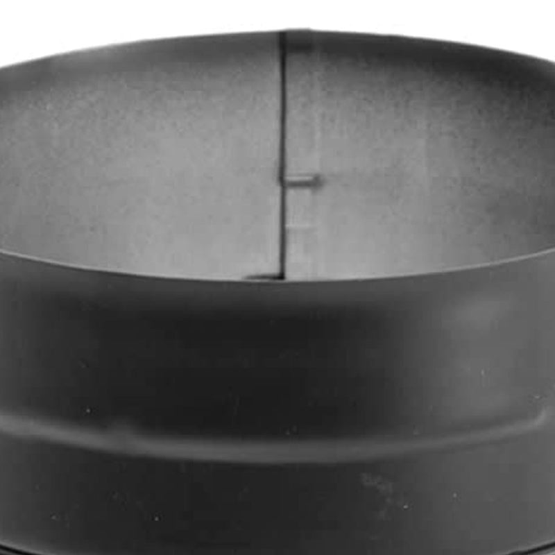 DuraVent DuraBlack 6" Single Wall Drip Free Skirted Stove Top Adapter, Black