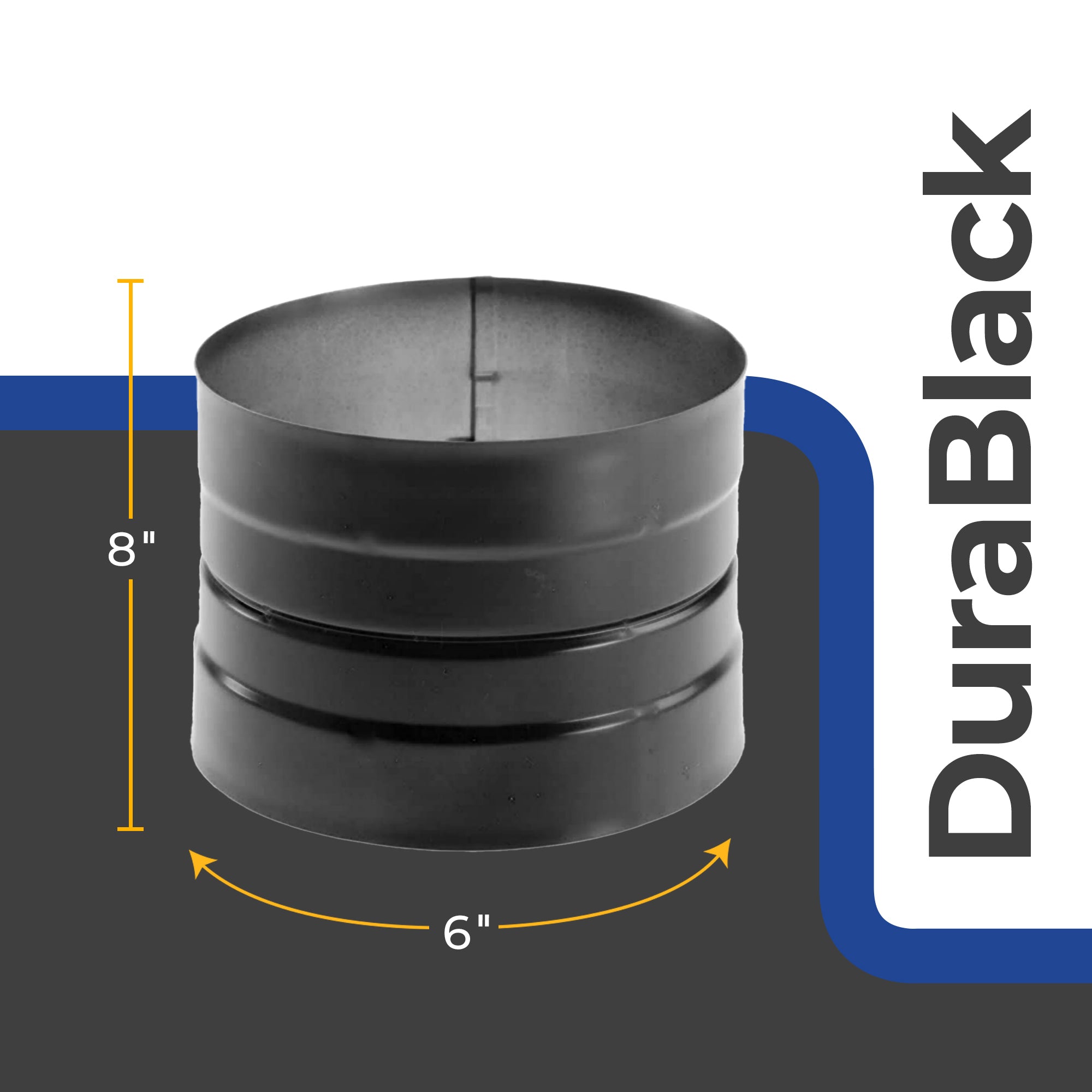 DuraVent DuraBlack 6" Single Wall Drip Free Stove Top Adapter, Blk(Open Box) - VMInnovations