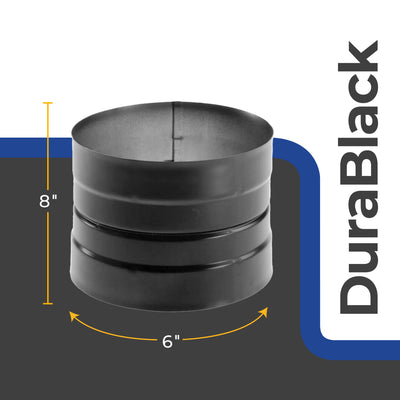 DuraVent DuraBlack 6" Single Wall Drip Free Stove Top Adapter, Blk(Open Box)