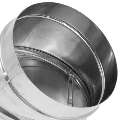 DuraVent 6" Stainless Steel Single Wall 45 Degree Elbow Stove Pipe (Open Box)