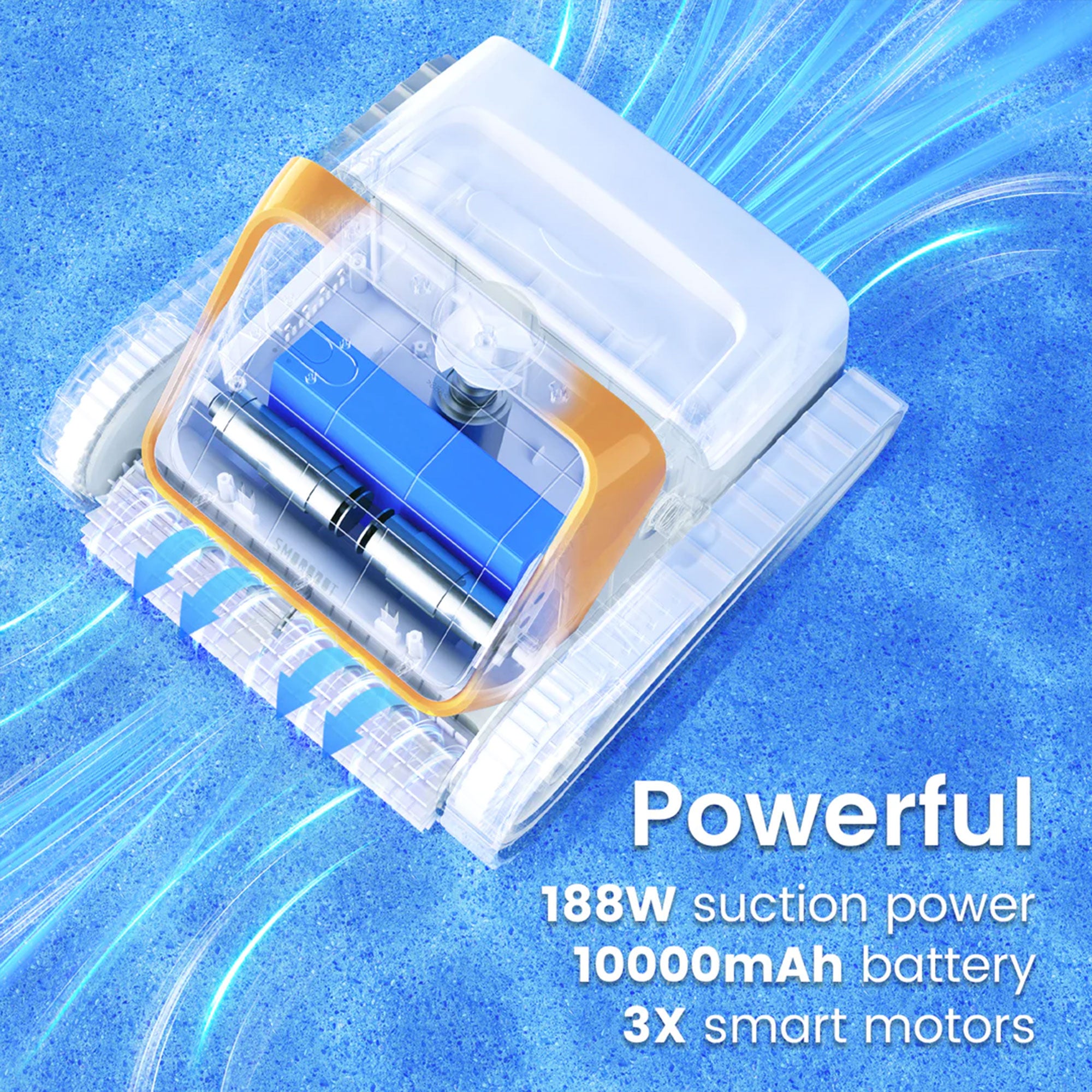 SMOROBOT (2023) Tank X11 Cordless Rechargeable Robotic Pool Cleaner (Open Box) - VMInnovations