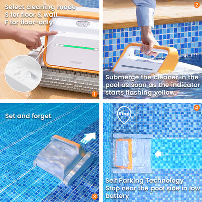 SMOROBOT (2023)  Cordless Rechargeable Robotic Swimming Pool Cleaner (For Parts)