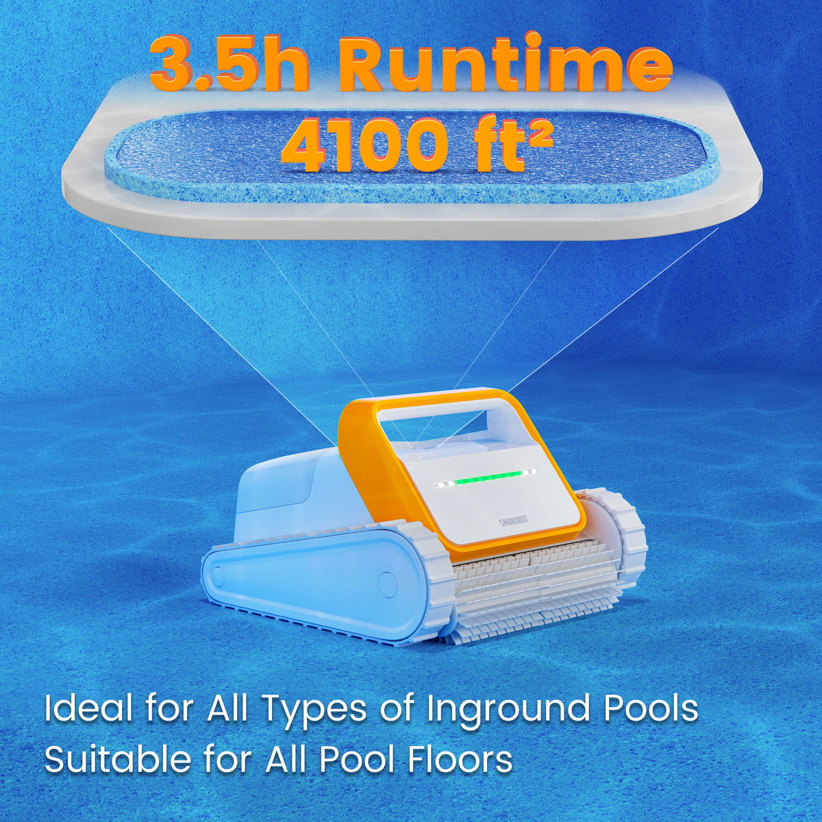 SMOROBOT (2023) Tank X11 Cordless Rechargeable Robotic Pool Cleaner (Open Box)