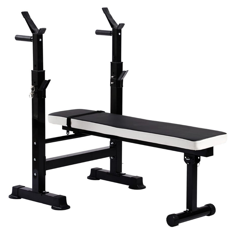 BalanceFrom Fitness Adjustable Strength Training Workout Station, Black & White