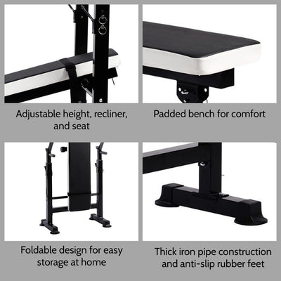 BalanceFrom Fitness Adjustable Strength Training Workout Station, Black (Used) - VMInnovations