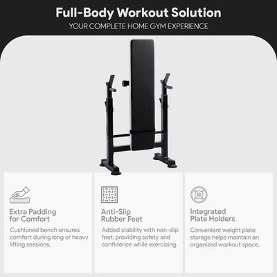 BalanceFrom Fitness Adjustable Strength Training Workout Station, Black (Used) - VMInnovations