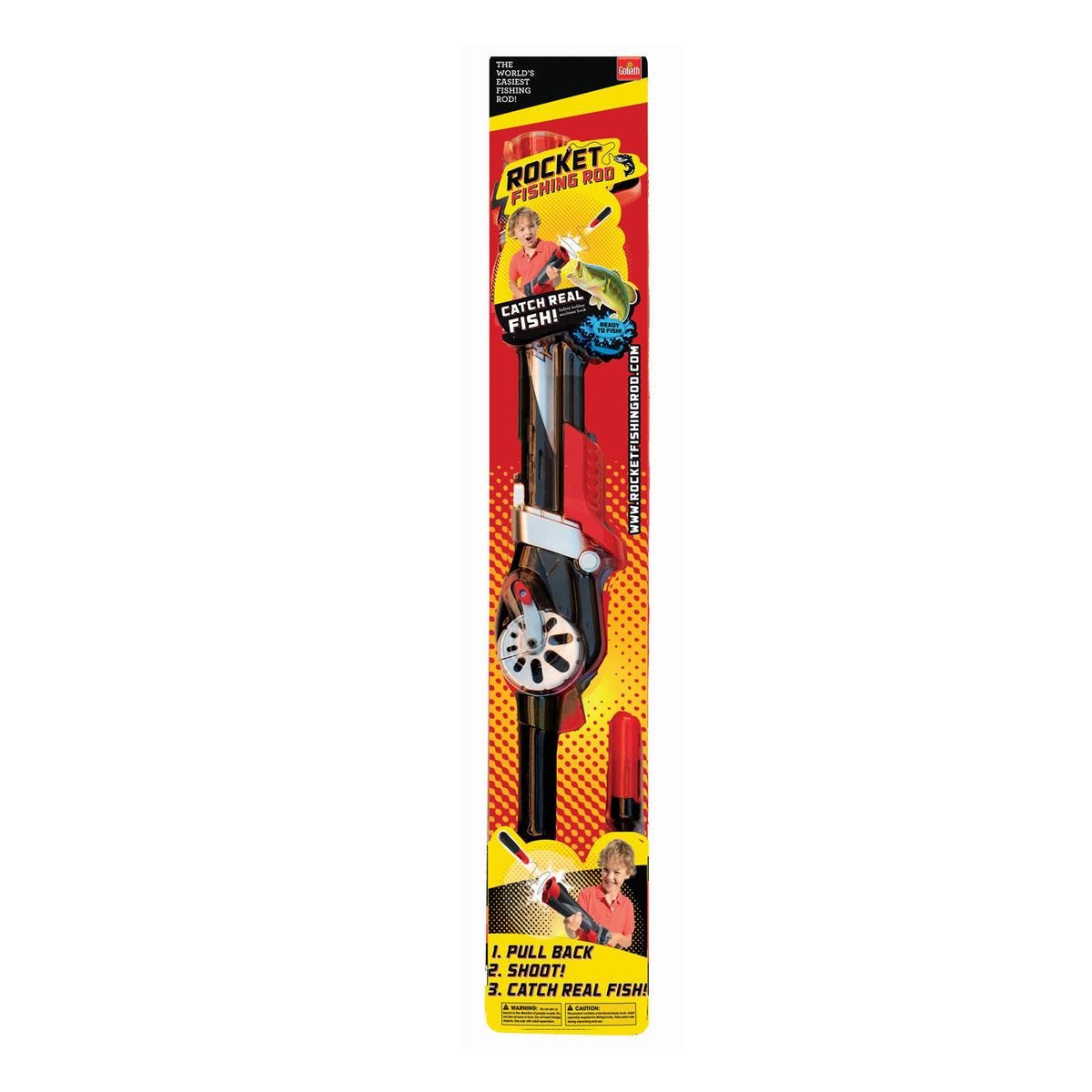 Goliath Kids 2 Rocket Fishing Poles w/ 2 Bait Buckets & 2 Rocket Safety Bobbers