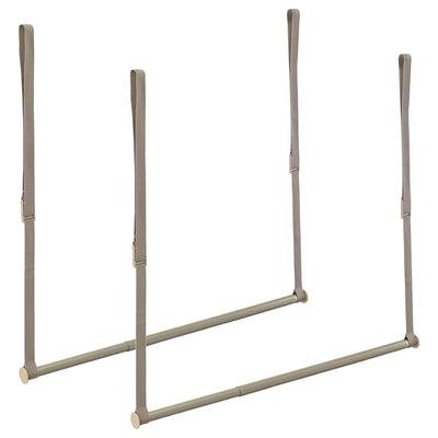 Closetmaid Adjustable Height Double Hang Closet Organizing Rod, Nickel (2 Pack)