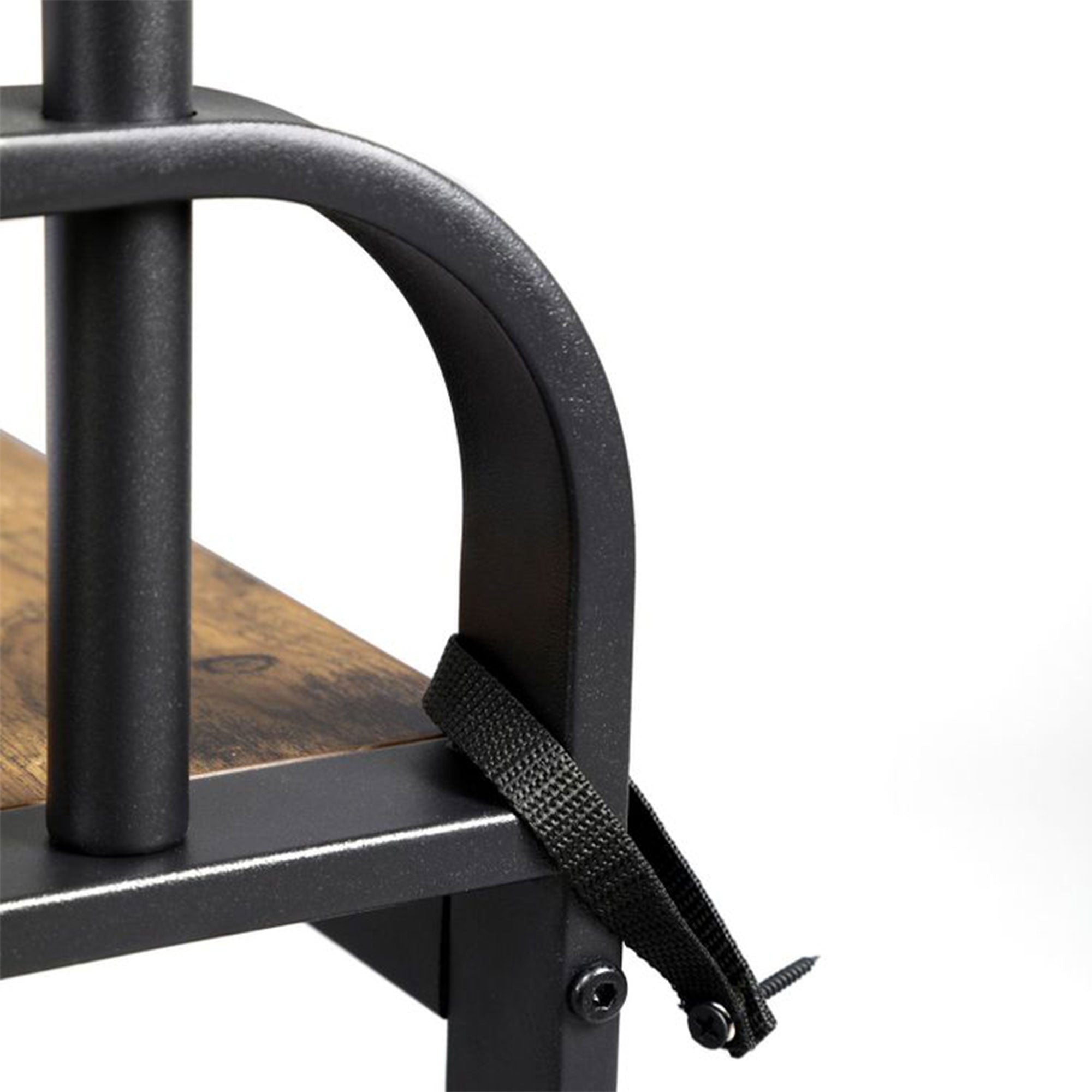 Industrial Entryway Storage Coat Rack w/ 9 Hooks & Shoe Bench, Black (Open Box) - VMInnovations