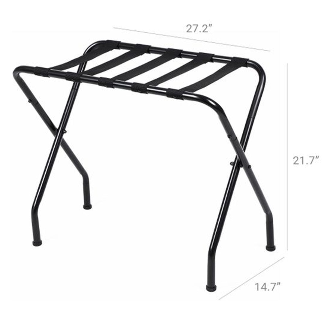 SONGMICS 27" Heavy Duty Foldable Steel Frame Luggage Rack,Black (Open Box) - VMInnovations
