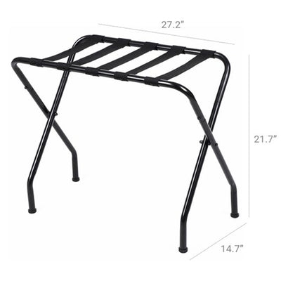 SONGMICS 27" Heavy Duty Foldable Steel Frame Luggage Rack,Black (Open Box) - VMInnovations