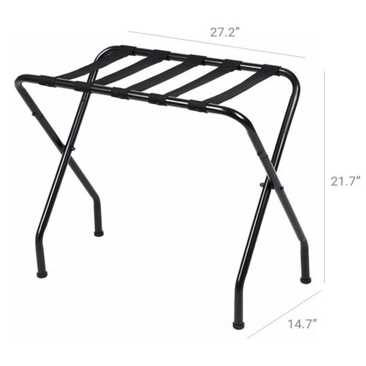 SONGMICS 27" Heavy Duty Foldable Steel Frame Luggage Rack,Black (Open Box) - VMInnovations