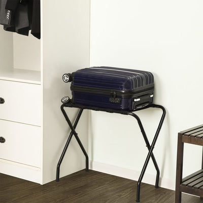 SONGMICS 27" Heavy Duty Foldable Steel Frame Luggage Rack,Black (Open Box) - VMInnovations