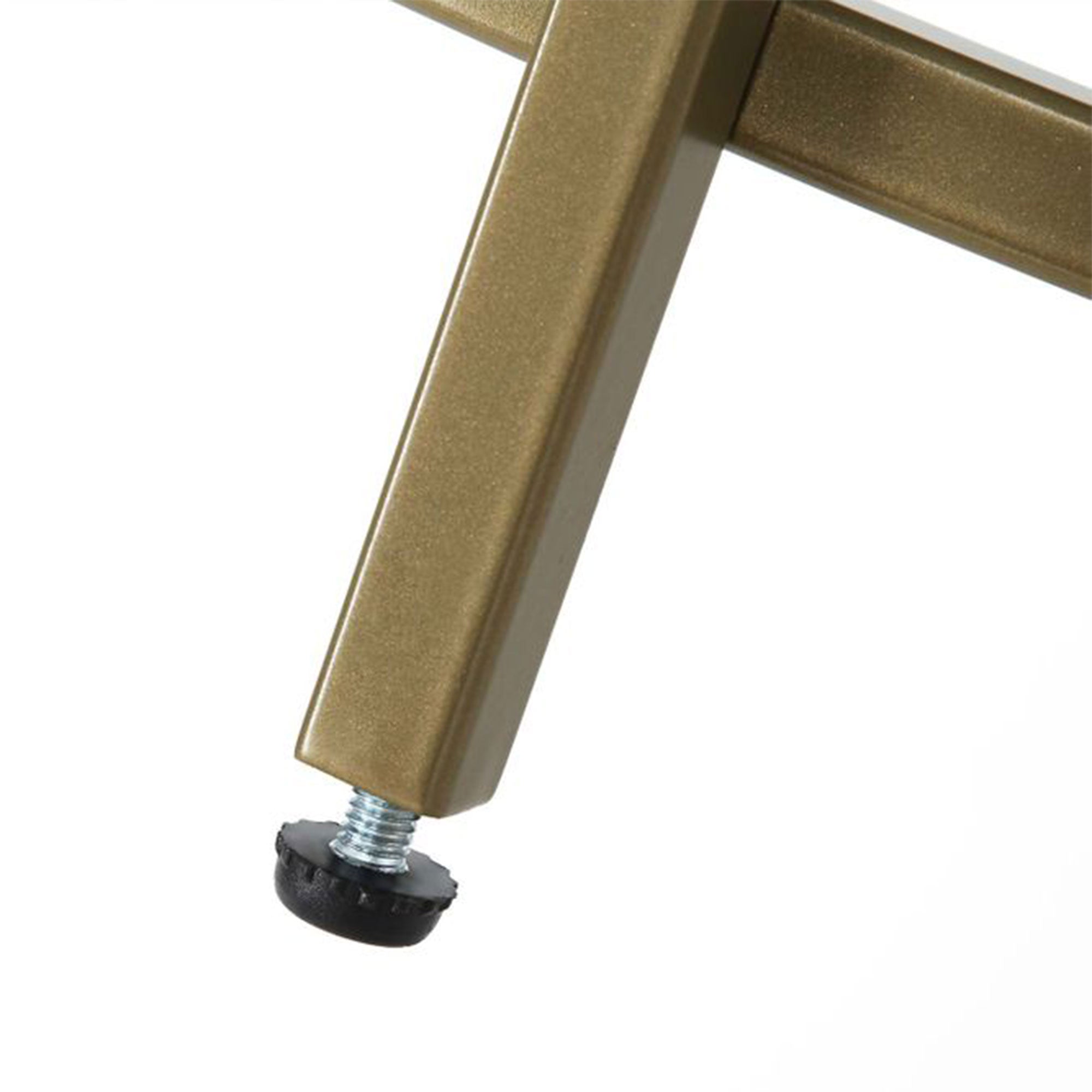 VASAGLE Contemporary Round Glass Top Accent End Table, Gold (Open Box) - VMInnovations