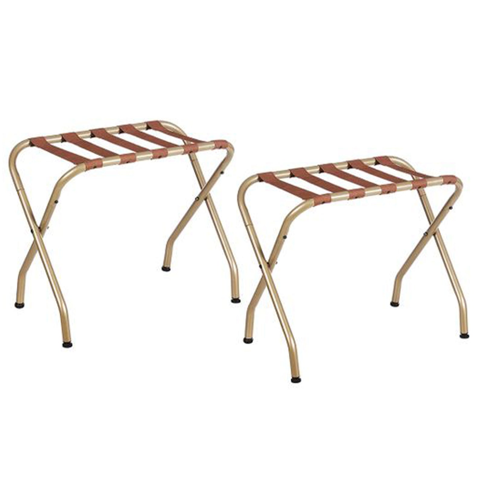 SONGMICS Heavy Duty Foldable Steel Frame Luggage Rack, Gold (2pk) (Open Box) - VMInnovations