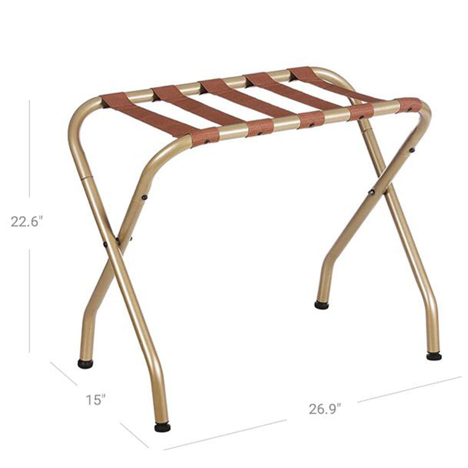 SONGMICS Heavy Duty Foldable Steel Frame Luggage Rack, Gold (2pk) (Open Box) - VMInnovations