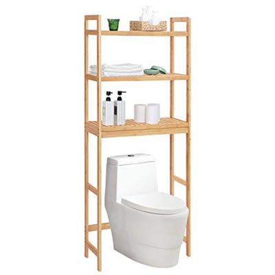 SONGMICS Bamboo 3-Tier Over the Toilet Bathroom Storage Organizer Rack (Used) - VMInnovations