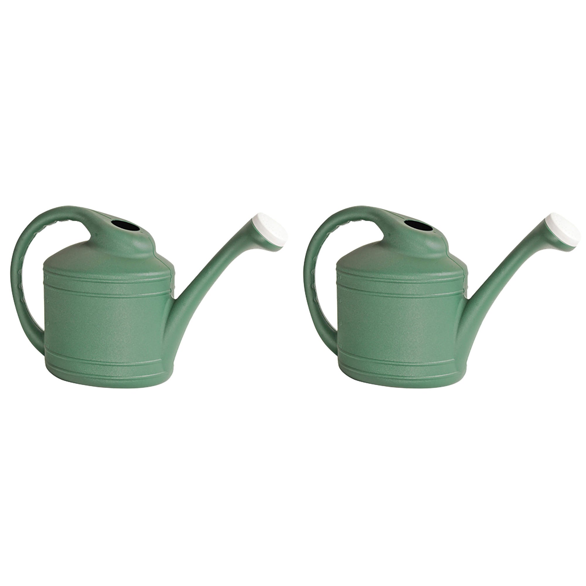 Southern Patio Large 2 Gallon Plastic Garden Plant Watering Can, Green (2 Pack)